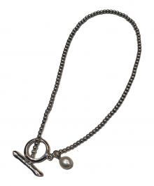 MAUA JEWELRY×Aresense（マウア ジュエリー×アーセンス）の古着「別注ラリエットネックレス バロックパール シルバービーズ」｜シルバー