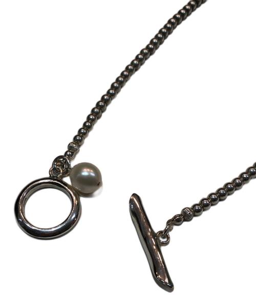 MAUA JEWELRY（マウア ジュエリー）MAUA JEWELRY (マウア ジュエリー) Aresense (アーセンス) 別注ラリエットネックレス バロックパール シルバービーズ シルバーの古着・服飾アイテム