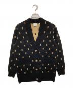 BURBERRYバーバリー）の古着「PALENA モノグラムカーディガン 8021033」｜ブラック