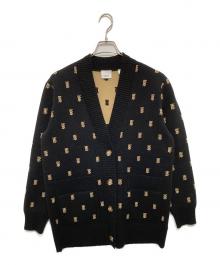 BURBERRY（バーバリー）の古着「PALENA モノグラムカーディガン 8021033」｜ブラック