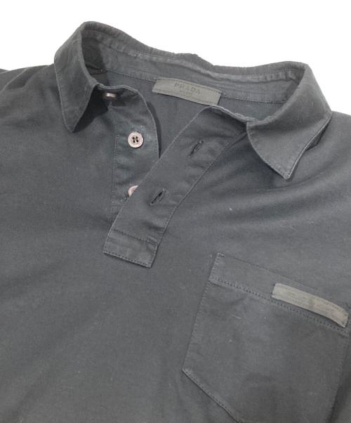 PRADA（プラダ）PRADA (プラダ) 半袖ポロシャツ　UJN007 R131 ブラック サイズ:Mの古着・服飾アイテム