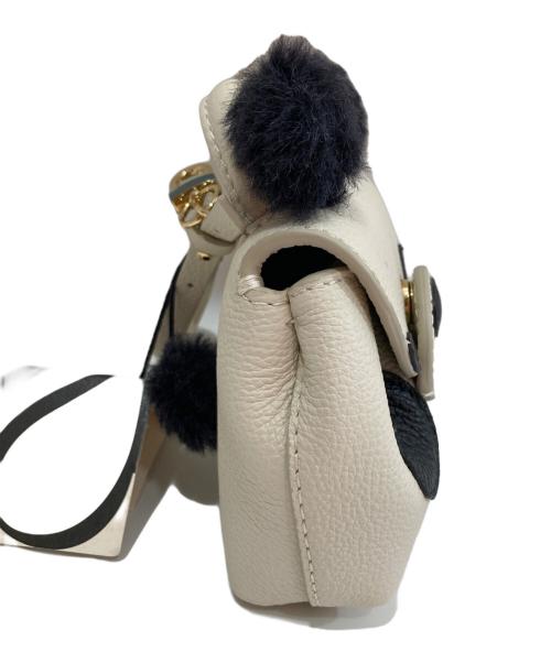 POLENE（ポレーヌ）POLENE (ポレーヌ) The Nanonimals レザーチャーム　ザ ナノ二マルズ ホワイト×ブラックの古着・服飾アイテム