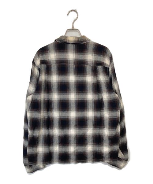 NUMBER (N)INE（ナンバーナイン）NUMBER (N)INE (ナンバーナイン) 09SS open collar check shirt（オープンカラー オンブレチェックシャツ） NNS-S902 ブラウン サイズ:3の古着・服飾アイテム