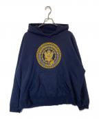 SAINT MICHAELセントマイケル）の古着「HOODIE SAINT　プリントパ―カー　SM-HR1-0000-055」｜ネイビー