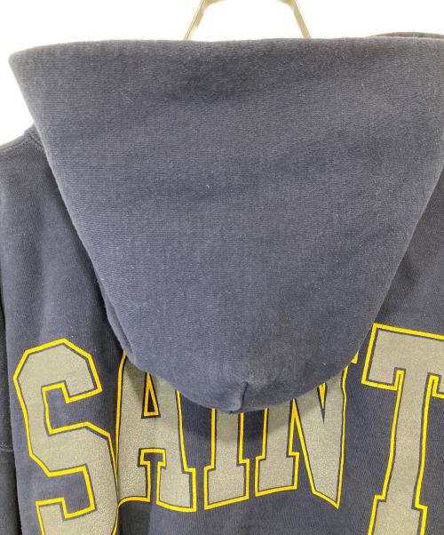 SAINT MICHAEL（セントマイケル）SAINT MICHAEL (セントマイケル) HOODIE SAINT　プリントパ―カー　SM-HR1-0000-055 ネイビー サイズ:XLの古着・服飾アイテム