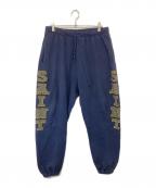 SAINT MICHAELセントマイケル）の古着「SAINT SWEAT PANTS　プリントスウェットパンツ　SM-HR1-0000-062」｜ネイビー