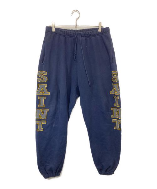 SAINT MICHAEL（セントマイケル）SAINT MICHAEL (セントマイケル) SAINT SWEAT PANTS　プリントスウェットパンツ　SM-HR1-0000-062 ネイビー サイズ:Lの古着・服飾アイテム