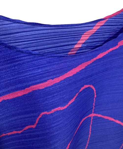 PLEATS PLEASE（プリーツプリーズ）PLEATS PLEASE (プリーツプリーズ) PAUSE チュニック　PP53JT696 ブルー サイズ:5の古着・服飾アイテム