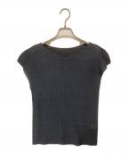 me ISSEY MIYAKEミーイッセイ ミヤケ）の古着「ノースリーブトップス　NO SLEEVE TOPS　MI43KK387」｜ブラック