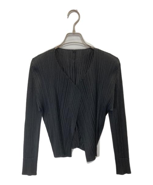 PLEATS PLEASE（プリーツプリーズ）PLEATS PLEASE (プリーツプリーズ) ベーシックスカーディガン BASICKS CARDIGAN　PP05JO106 ブラック サイズ:不明の古着・服飾アイテム