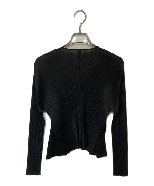PLEATS PLEASE（プリーツプリーズ）PLEATS PLEASE (プリーツプリーズ) ベーシックスカーディガン BASICKS CARDIGAN　PP05JO106 ブラック サイズ:不明の古着・服飾アイテム