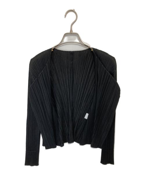 PLEATS PLEASE（プリーツプリーズ）PLEATS PLEASE (プリーツプリーズ) ベーシックスカーディガン BASICKS CARDIGAN　PP05JO106 ブラック サイズ:不明の古着・服飾アイテム