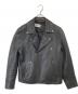 COACH（コーチ）の古着「レザーダブルライダースジャケット　F86595」｜ブラック