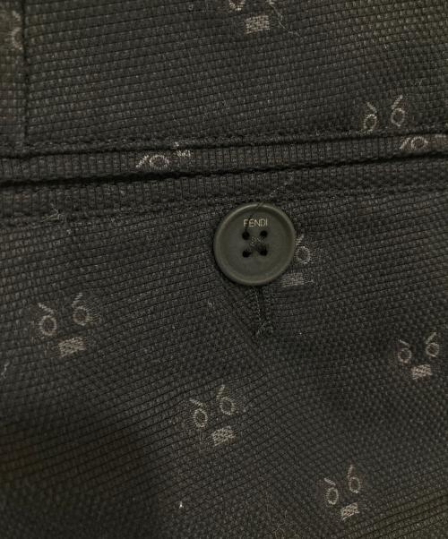 FENDI（フェンディ）FENDI (フェンディ) FACE 総柄ハーフパンツ　FB0407 ネイビー サイズ:44の古着・服飾アイテム
