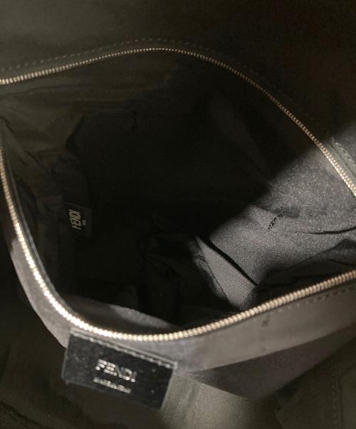 FENDI（フェンディ）FENDI (フェンディ) ノーワーズ フェイス  ナイロン×レザー バックパック レッドの古着・服飾アイテム