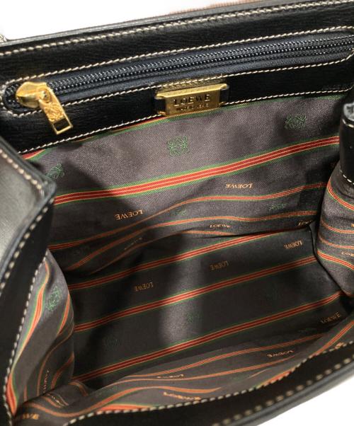 LOEWE（ロエベ）LOEWE (ロエベ) ベラスケス ハンドバッグ ブラック×ブラウンの古着・服飾アイテム