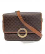 CELINEセリーヌ）の古着「マカダム柄 サークルロゴ ショルダーバッグ」｜ブラウン