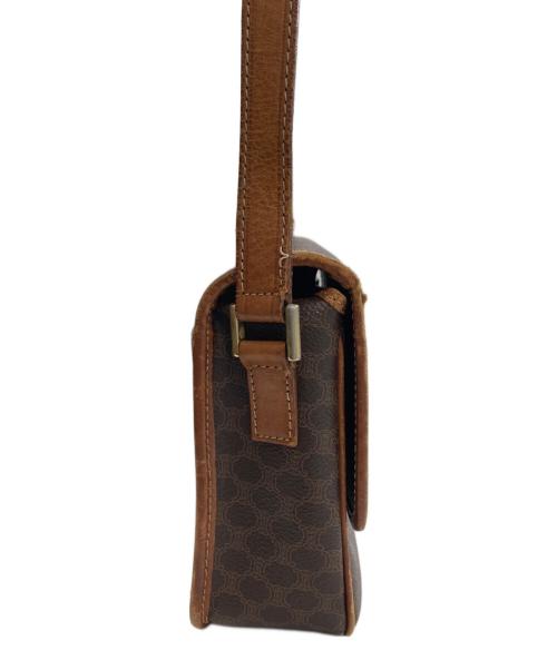 CELINE（セリーヌ）CELINE (セリーヌ) マカダム柄 サークルロゴ ショルダーバッグ ブラウンの古着・服飾アイテム