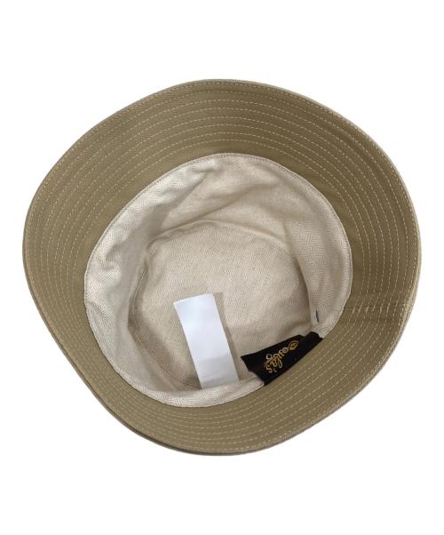 LOEWE（ロエベ）LOEWE (ロエベ) レザーロゴパッチ キャンバス バケットハット　K820HB1X19 ベージュ サイズ:57の古着・服飾アイテム