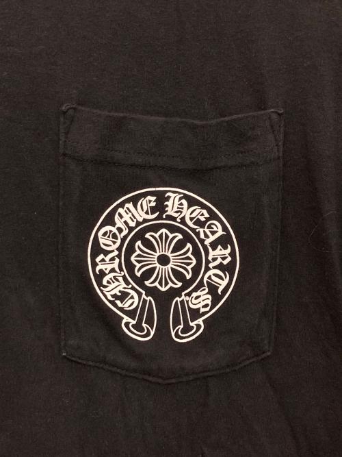 CHROME HEARTS（クロムハーツ）CHROME HEARTS (クロムハーツ) Horse shoe logo pocket T-shirts ブラック サイズ:Lの古着・服飾アイテム