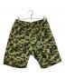 A BATHING APE（アベイシングエイプ）の古着「ABC CAMO BEACH SHORTS」｜グリーン