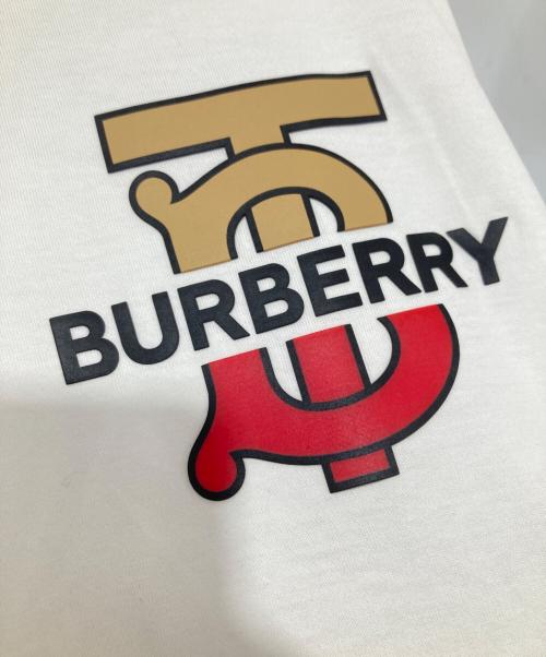 BURBERRY LONDON（バーバリーロンドン）BURBERRY LONDON (バーバリーロンドン) 19SS ラバーTBロゴTシャツ　8017496 ホワイト サイズ:XSの古着・服飾アイテム