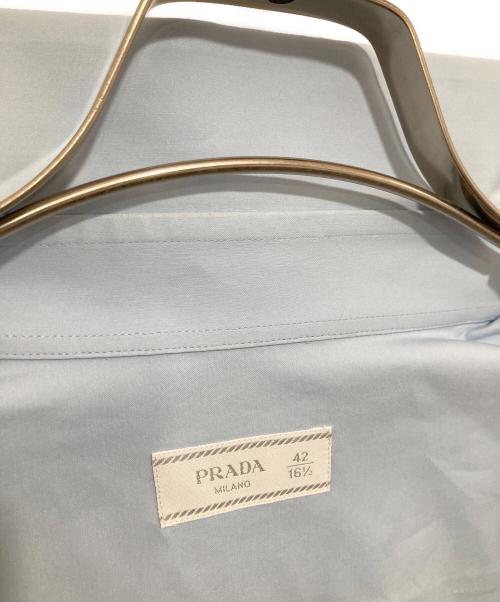PRADA（プラダ）PRADA (プラダ) ストレッチドレスシャツ ブルー サイズ:42の古着・服飾アイテム