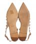 中古・古着 VALENTINO (ヴァレンティノ) ロックスタッズメッシュフラット パンプス　STUDS　FLAT SHOES　TW2S0H13YKV ピンク サイズ:38：30000円