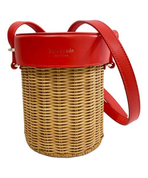 Kate Spade（ケイトスペード）Kate Spade (ケイトスペード) ピクニック ウィッカー クロスボディ　PXRUB411 レッドの古着・服飾アイテム
