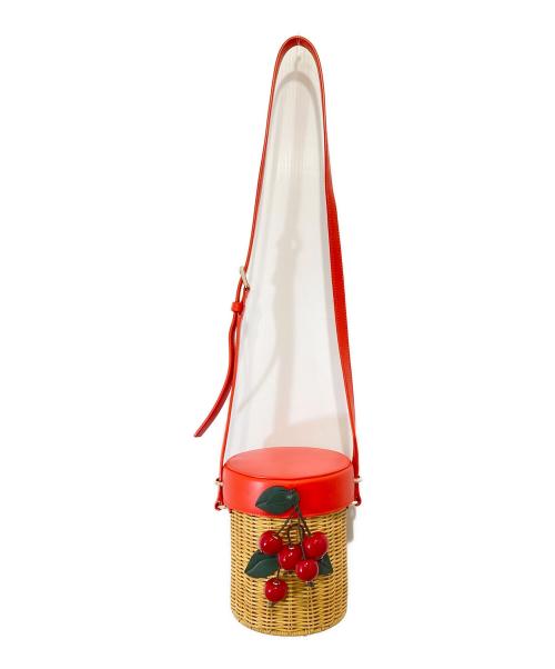 Kate Spade（ケイトスペード）Kate Spade (ケイトスペード) ピクニック ウィッカー クロスボディ　PXRUB411 レッドの古着・服飾アイテム