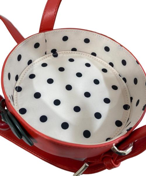 Kate Spade（ケイトスペード）Kate Spade (ケイトスペード) ピクニック ウィッカー クロスボディ　PXRUB411 レッドの古着・服飾アイテム