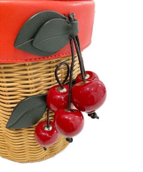 Kate Spade（ケイトスペード）Kate Spade (ケイトスペード) ピクニック ウィッカー クロスボディ　PXRUB411 レッドの古着・服飾アイテム