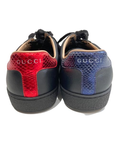 GUCCI（グッチ）GUCCI (グッチ) エース ビー ローカットスニーカー　429446 ブラック サイズ:5の古着・服飾アイテム
