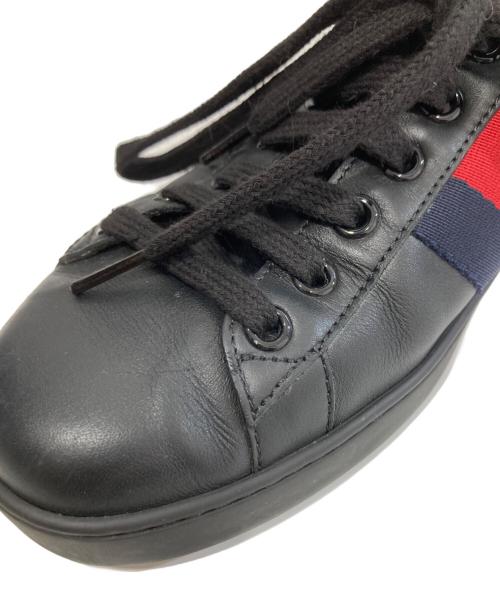 GUCCI（グッチ）GUCCI (グッチ) エース ビー ローカットスニーカー　429446 ブラック サイズ:5の古着・服飾アイテム