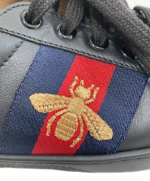 GUCCI（グッチ）GUCCI (グッチ) エース ビー ローカットスニーカー　429446 ブラック サイズ:5の古着・服飾アイテム