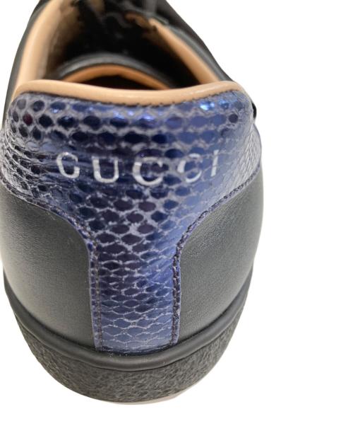 GUCCI（グッチ）GUCCI (グッチ) エース ビー ローカットスニーカー　429446 ブラック サイズ:5の古着・服飾アイテム