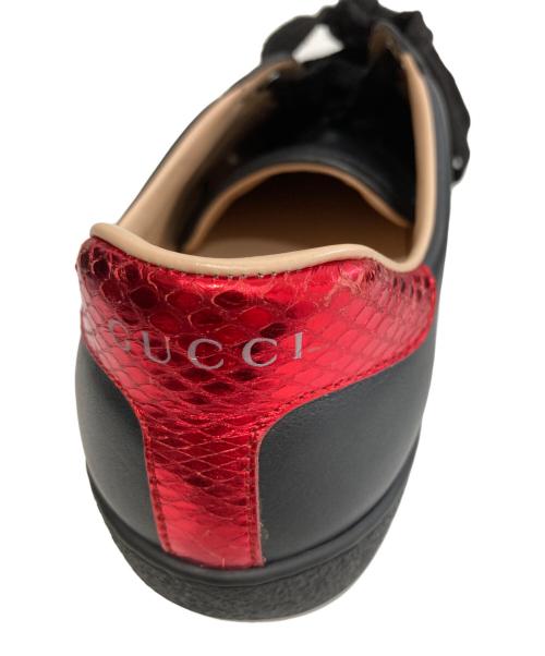 GUCCI（グッチ）GUCCI (グッチ) エース ビー ローカットスニーカー　429446 ブラック サイズ:5の古着・服飾アイテム