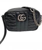 GUCCIグッチ）の古着「GG Marmont  ショルダーバッグ　ジージーマーモント　634936」｜ブラック