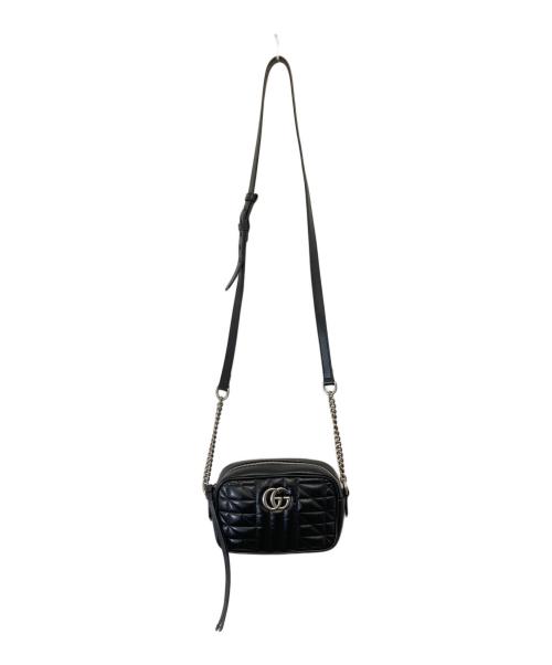GUCCI（グッチ）GUCCI (グッチ) GG Marmont  ショルダーバッグ　ジージーマーモント　634936 ブラックの古着・服飾アイテム