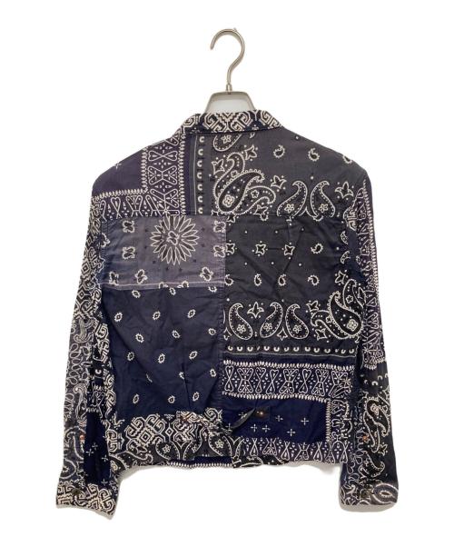KAPITAL（キャピタル）KAPITAL (キャピタル) Gauze Bandana Patchwork1stJacket　ガーゼバンダナパッチワークファーストジャケット 　K1904LJ077 ネイビー サイズ:Lの古着・服飾アイテム
