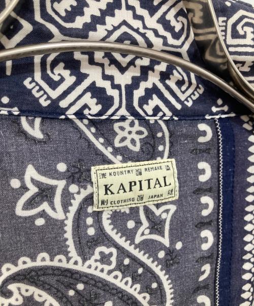 KAPITAL（キャピタル）KAPITAL (キャピタル) Gauze Bandana Patchwork1stJacket　ガーゼバンダナパッチワークファーストジャケット 　K1904LJ077 ネイビー サイズ:Lの古着・服飾アイテム