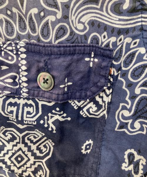 KAPITAL（キャピタル）KAPITAL (キャピタル) Gauze Bandana Patchwork1stJacket　ガーゼバンダナパッチワークファーストジャケット 　K1904LJ077 ネイビー サイズ:Lの古着・服飾アイテム