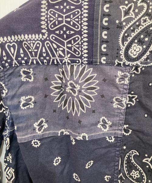 KAPITAL（キャピタル）KAPITAL (キャピタル) Gauze Bandana Patchwork1stJacket　ガーゼバンダナパッチワークファーストジャケット 　K1904LJ077 ネイビー サイズ:Lの古着・服飾アイテム