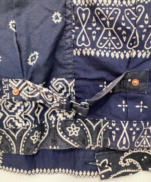 KAPITAL（キャピタル）KAPITAL (キャピタル) Gauze Bandana Patchwork1stJacket　ガーゼバンダナパッチワークファーストジャケット 　K1904LJ077 ネイビー サイズ:Lの古着・服飾アイテム
