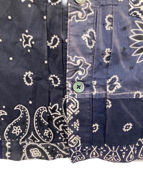 KAPITAL（キャピタル）KAPITAL (キャピタル) Gauze Bandana Patchwork1stJacket　ガーゼバンダナパッチワークファーストジャケット 　K1904LJ077 ネイビー サイズ:Lの古着・服飾アイテム