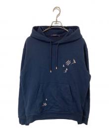 LOUIS VUITTON（ルイ ヴィトン）の古着「エンブロイダリー シグネチャー フーディ　1AHW70」｜ネイビー
