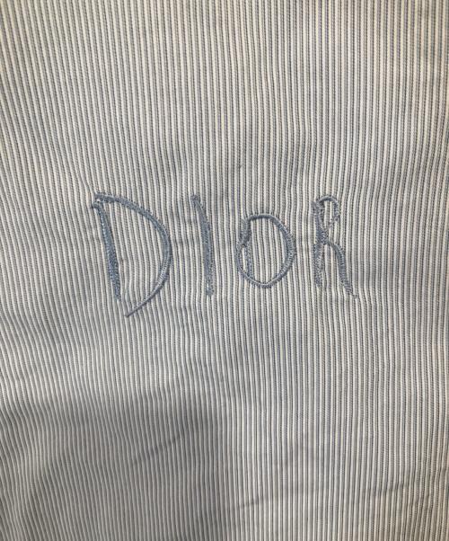 Christian Dior（クリスチャン ディオール）Christian Dior (クリスチャン ディオール) Raymond Pettibon (レイモンド・ペティボン) ストライプシャツ　943C596A4671 ブルー サイズ:37の古着・服飾アイテム