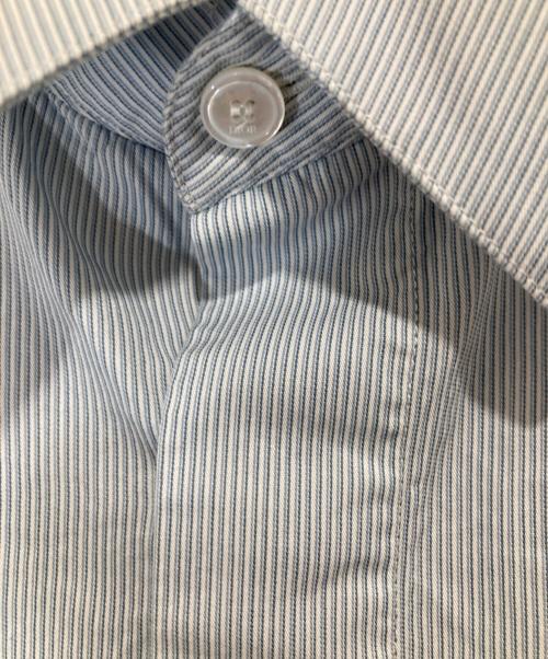 Christian Dior（クリスチャン ディオール）Christian Dior (クリスチャン ディオール) Raymond Pettibon (レイモンド・ペティボン) ストライプシャツ　943C596A4671 ブルー サイズ:37の古着・服飾アイテム