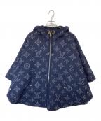 LOUIS VUITTONルイ ヴィトン）の古着「マヒナ リバーシブルポンチョ　REVERSEABLE PONCHO FMCO18J54」｜ネイビー