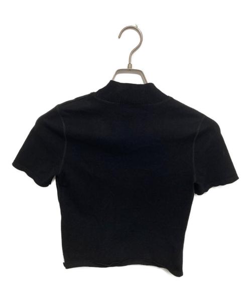 ALEXANDER WANG（アレキサンダー・ワン）ALEXANDER WANG (アレキサンダー・ワン) モックネック S/S ニット ブラック サイズ:XSの古着・服飾アイテム